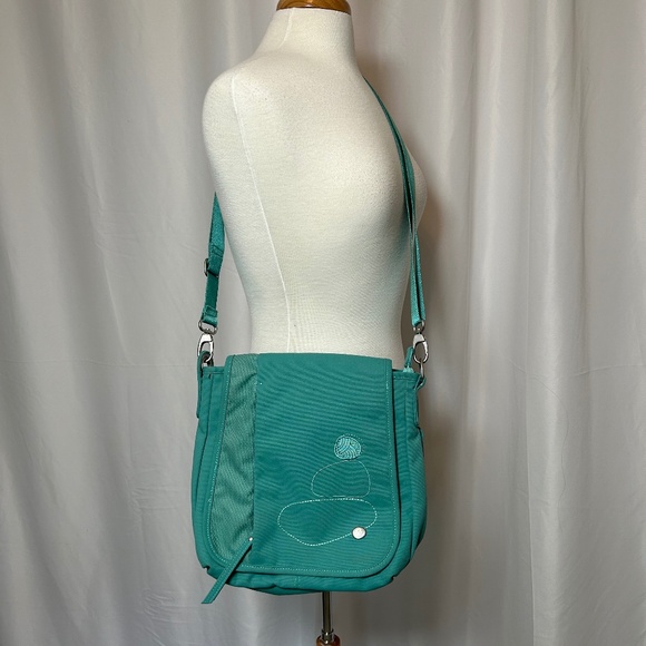 HAIKU AQUA GREEN CROSSBODY BAG WITH ADJUSTABLE STRAP - Picture 1 of 5